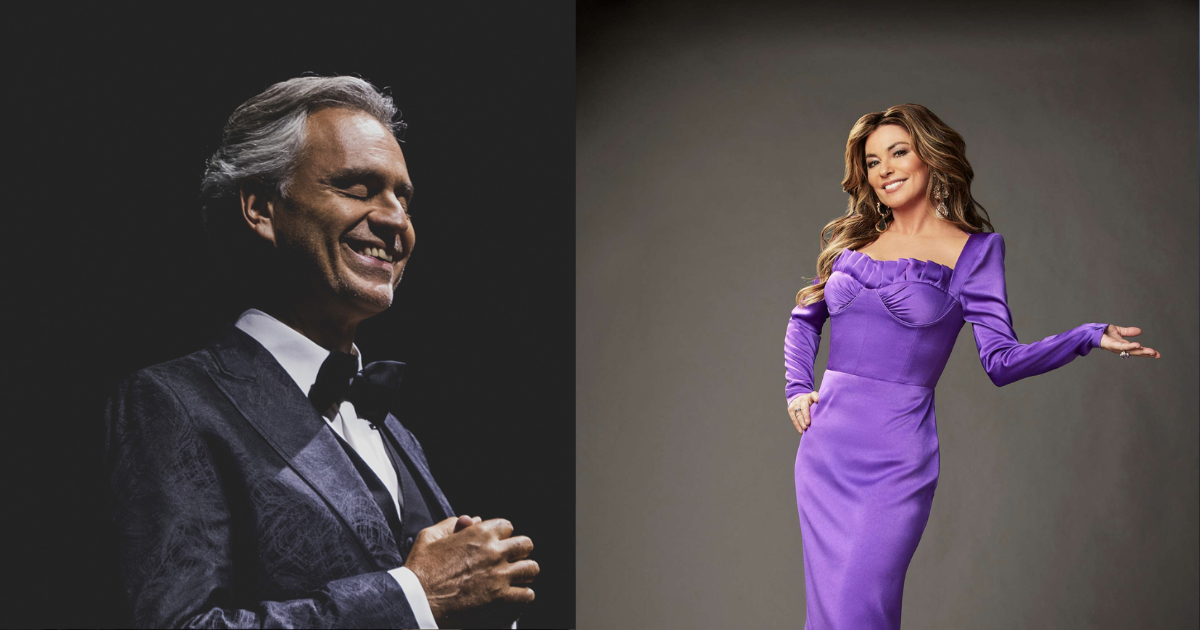 Shania Twain et Andrea Bocelli brillent dans un nouveau clip