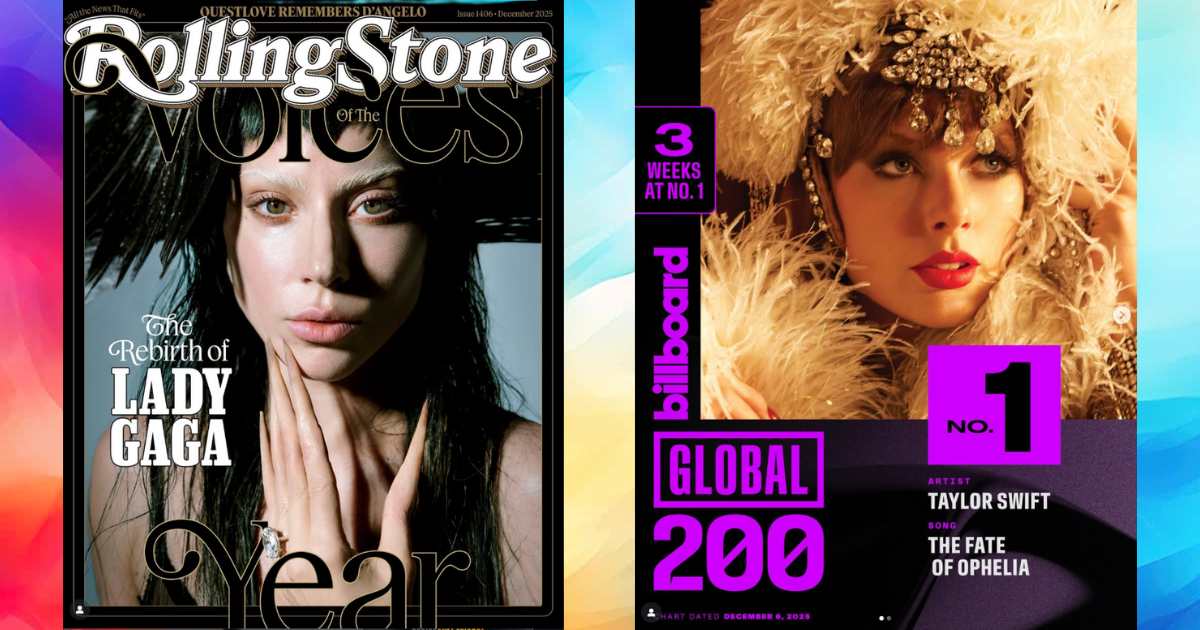 LADY GAGA ET TAYLOR SWIFT SONT LES FEMMES LES PLUS PUISSANTES DE LA POP EN 2025