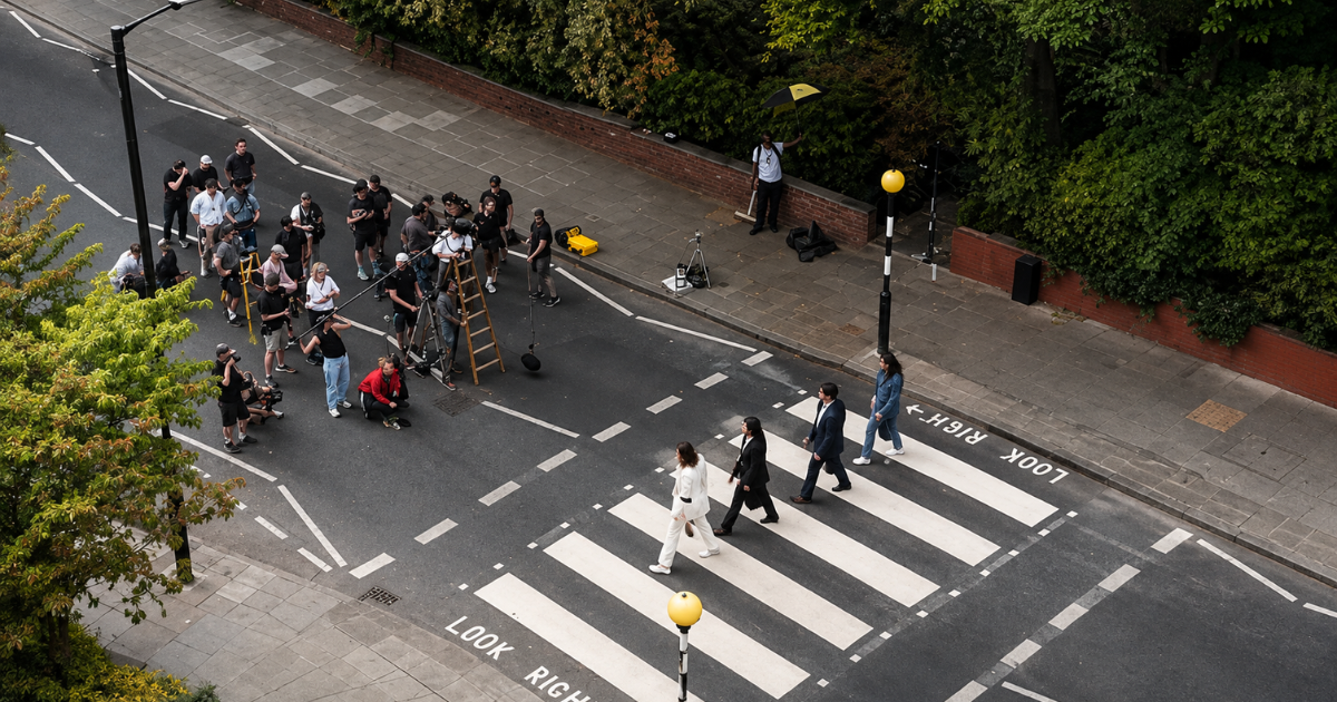 L'ENREGISTREMENT DU FILM BEATLES SUR ABBEY ROAD DEVIENT VIRAL